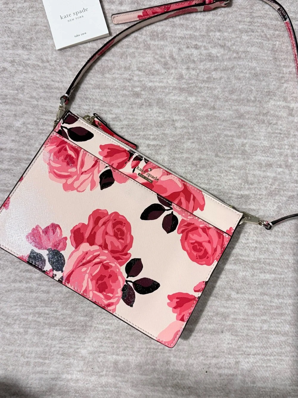 kate spade Pink Floral Convertible Crossbody
